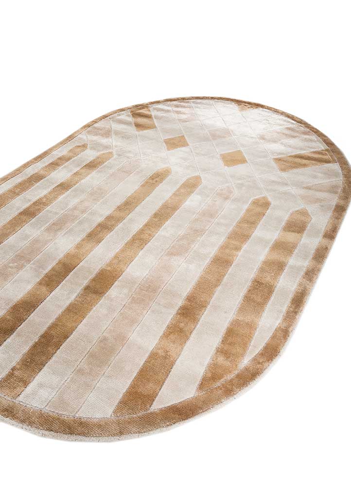 Designermatta oval  - 270 x 180 cm - brun