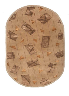 Ullmatta oval  - 240 x 150 cm - beige
