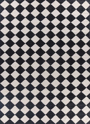 Ullmatta - 280 x 182 cm - svart och vitt