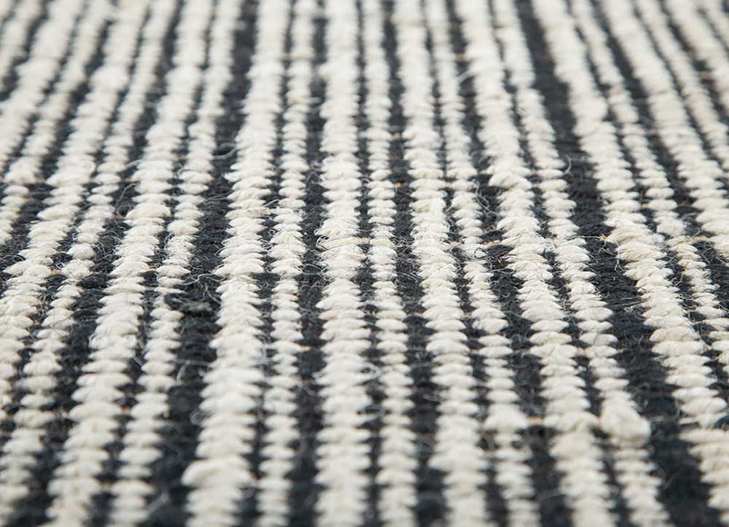 Sisalmatta - 240 x 150 cm - svart och vitt