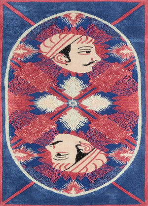 Ullmatta - 240 x 120 cm - blå