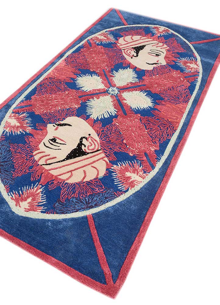 Ullmatta - 240 x 120 cm - blå