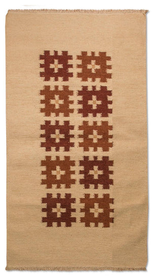 Runner Kelim matta - trendig - 250 x 80 cm - röd