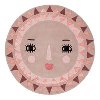 Kinderteppich Sonne Gesicht rund – product image