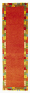 Indo Gabbeh Mattan Elite - Ullmatta - Löpare / Rost / 80 x 300 cm Löpare