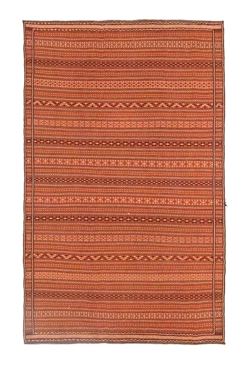 Kelim Carpet - orientalisk matta - 300 x 194 cm - orange