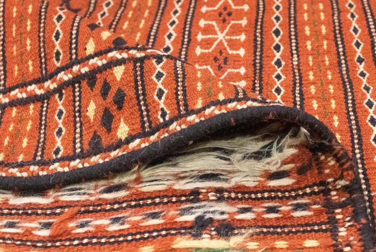 Kelim Carpet - orientalisk matta - 300 x 194 cm - orange