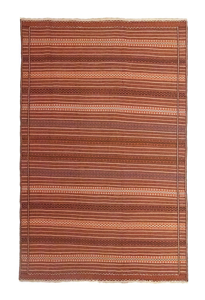 Kelim Carpet - orientalisk matta - 300 x 195 cm - brun