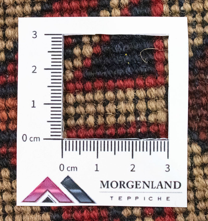 Afghansk matta - 283 x 201 cm - brun