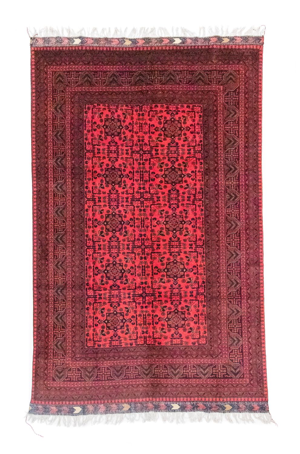 Afghansk matta - Kunduz - 300 x 198 cm - röd