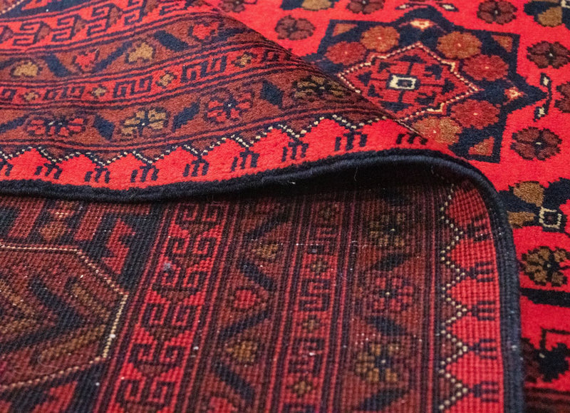 Afghansk matta - Kunduz - 300 x 198 cm - röd