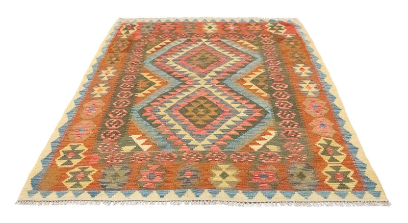 Kelim Carpet - orientalisk matta - 196 x 154 cm - orange