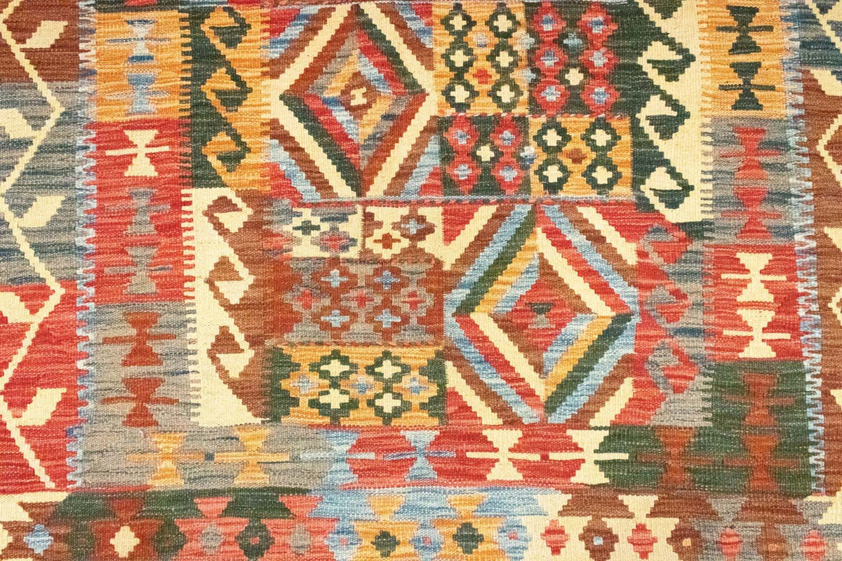 Kelim Carpet - orientalisk matta - 203 x 154 cm - orange