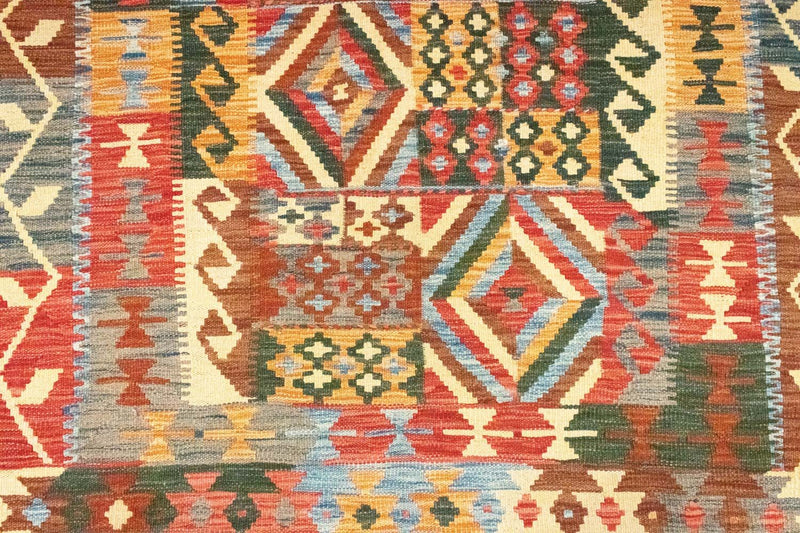 Kelim Carpet - orientalisk matta - 203 x 154 cm - orange