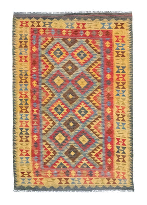 Kelim Carpet - orientalisk matta - 208 x 152 cm - gul