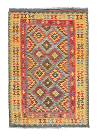 Kelim Carpet - orientalisk matta - 208 x 152 cm - gul