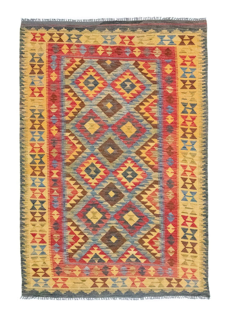 Kelim Carpet - orientalisk matta - 208 x 152 cm - gul