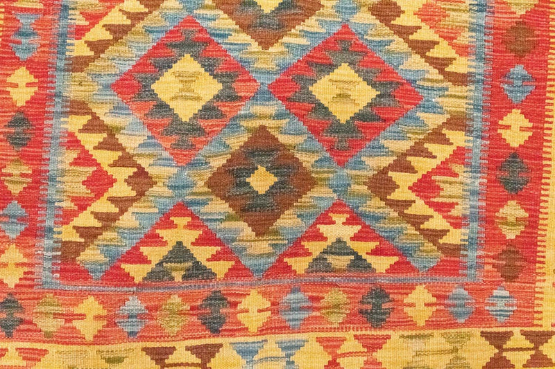 Kelim Carpet - orientalisk matta - 208 x 152 cm - gul