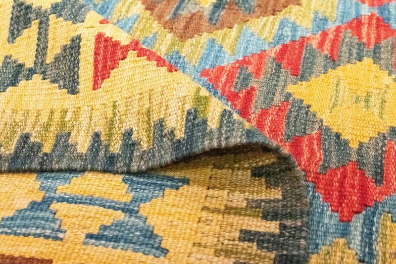 Kelim Carpet - orientalisk matta - 208 x 152 cm - gul