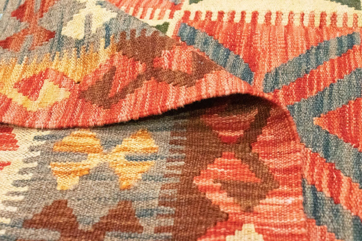 Kelim Carpet - orientalisk matta - 206 x 154 cm - orange