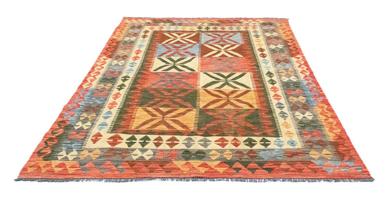 Kelim Carpet - orientalisk matta - 206 x 154 cm - orange