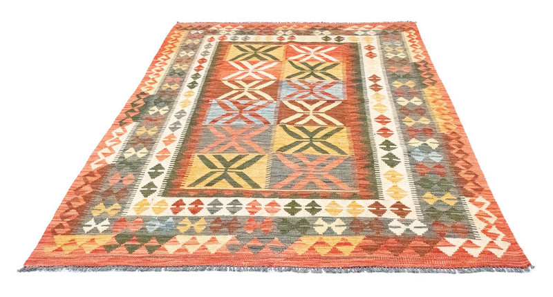 Kelim Carpet - orientalisk matta - 205 x 150 cm - orange