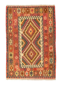 Kelim Carpet - orientalisk matta - 203 x 148 cm - orange