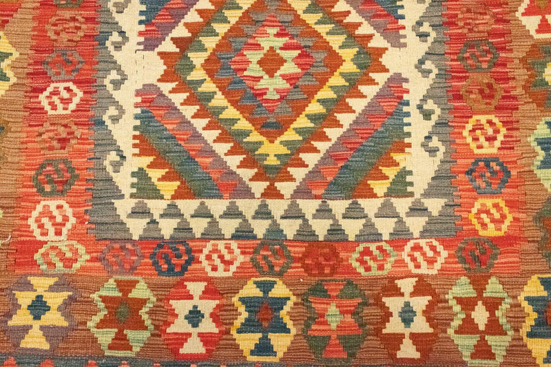 Kelim Carpet - orientalisk matta - 203 x 148 cm - orange