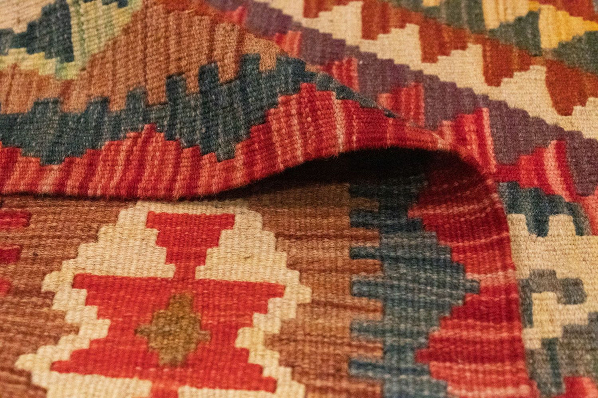 Kelim Carpet - orientalisk matta - 203 x 148 cm - orange