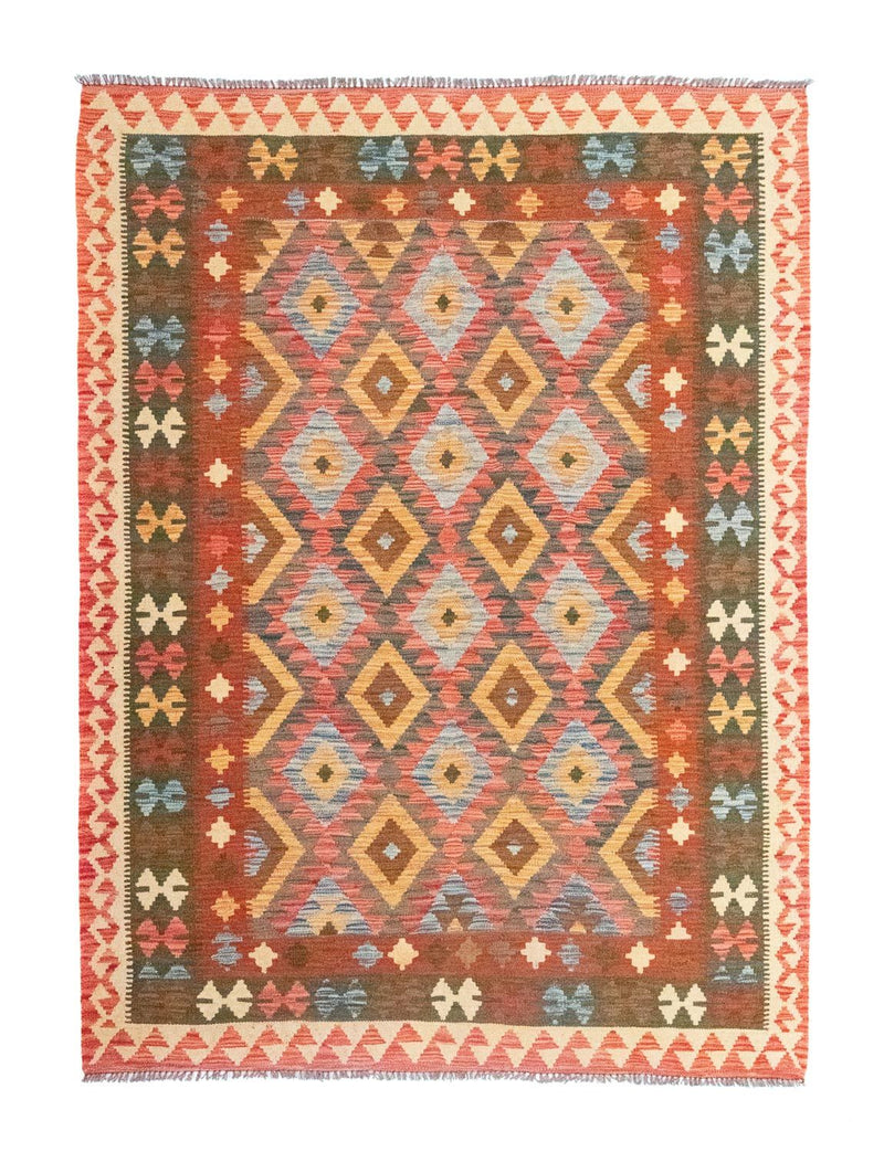 Kelim Carpet - orientalisk matta - 217 x 160 cm - orange