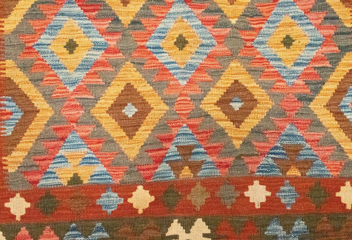 Kelim Carpet - orientalisk matta - 217 x 160 cm - orange