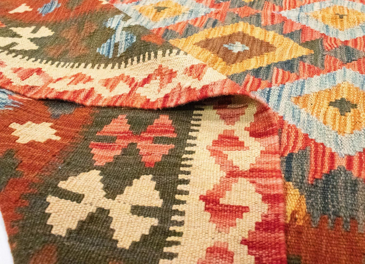 Kelim Carpet - orientalisk matta - 217 x 160 cm - orange