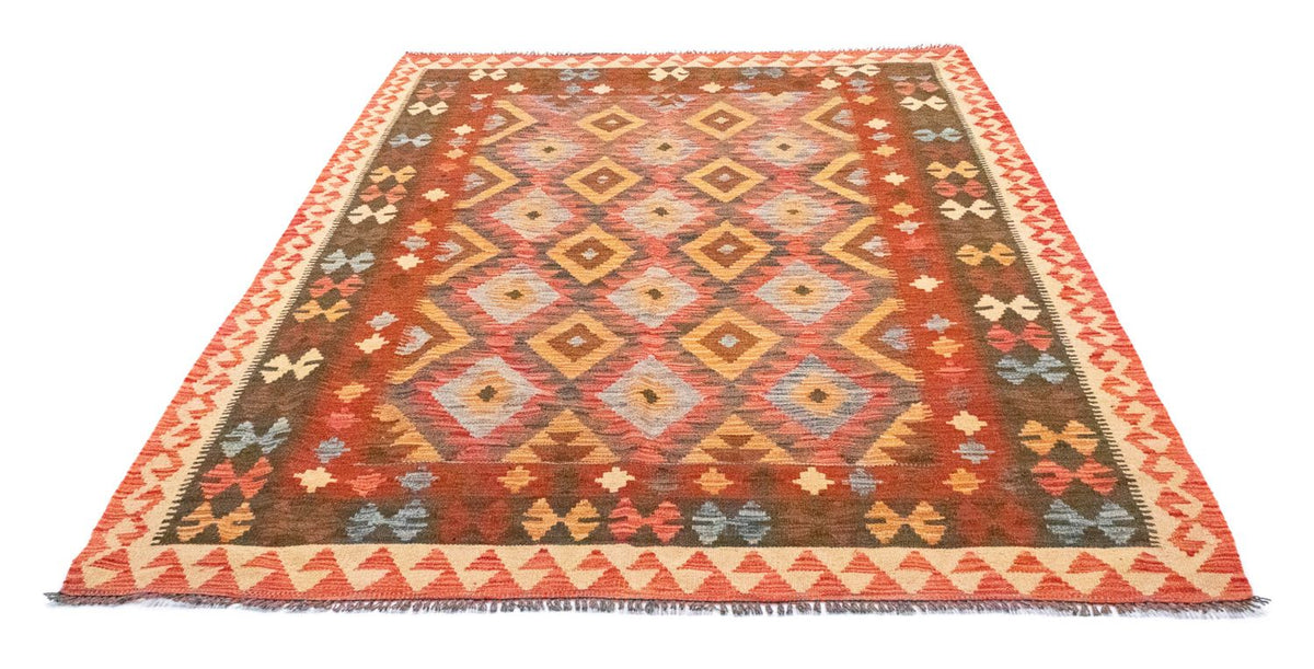 Kelim Carpet - orientalisk matta - 217 x 160 cm - orange