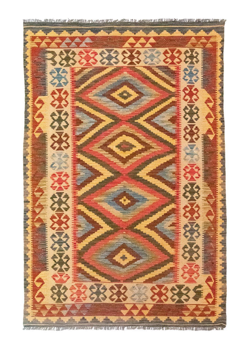Kelim Carpet - orientalisk matta - 207 x 139 cm - flerfärgad