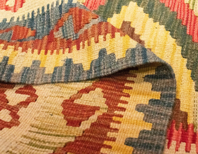 Kelim Carpet - orientalisk matta - 207 x 139 cm - flerfärgad