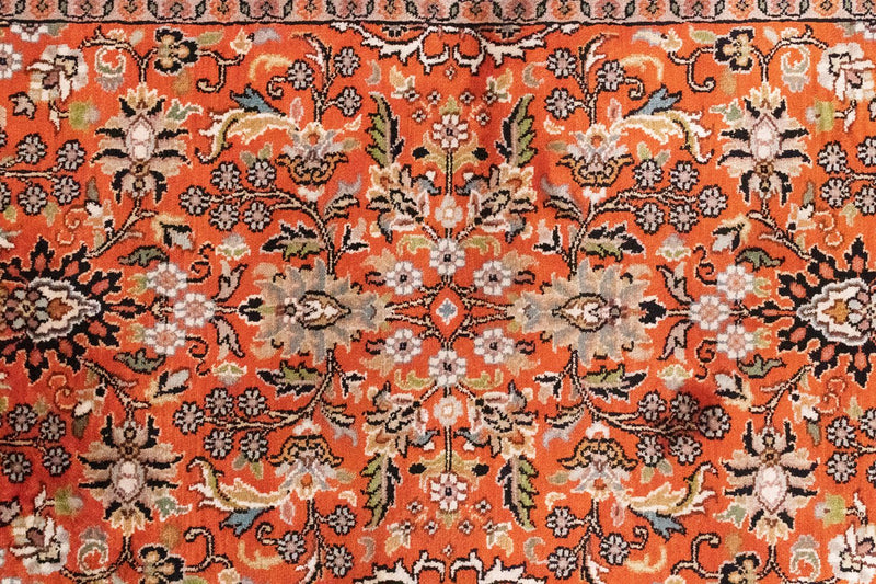 Runner Sidenmatta - Kashmir Silk - 177 x 61 cm - orange