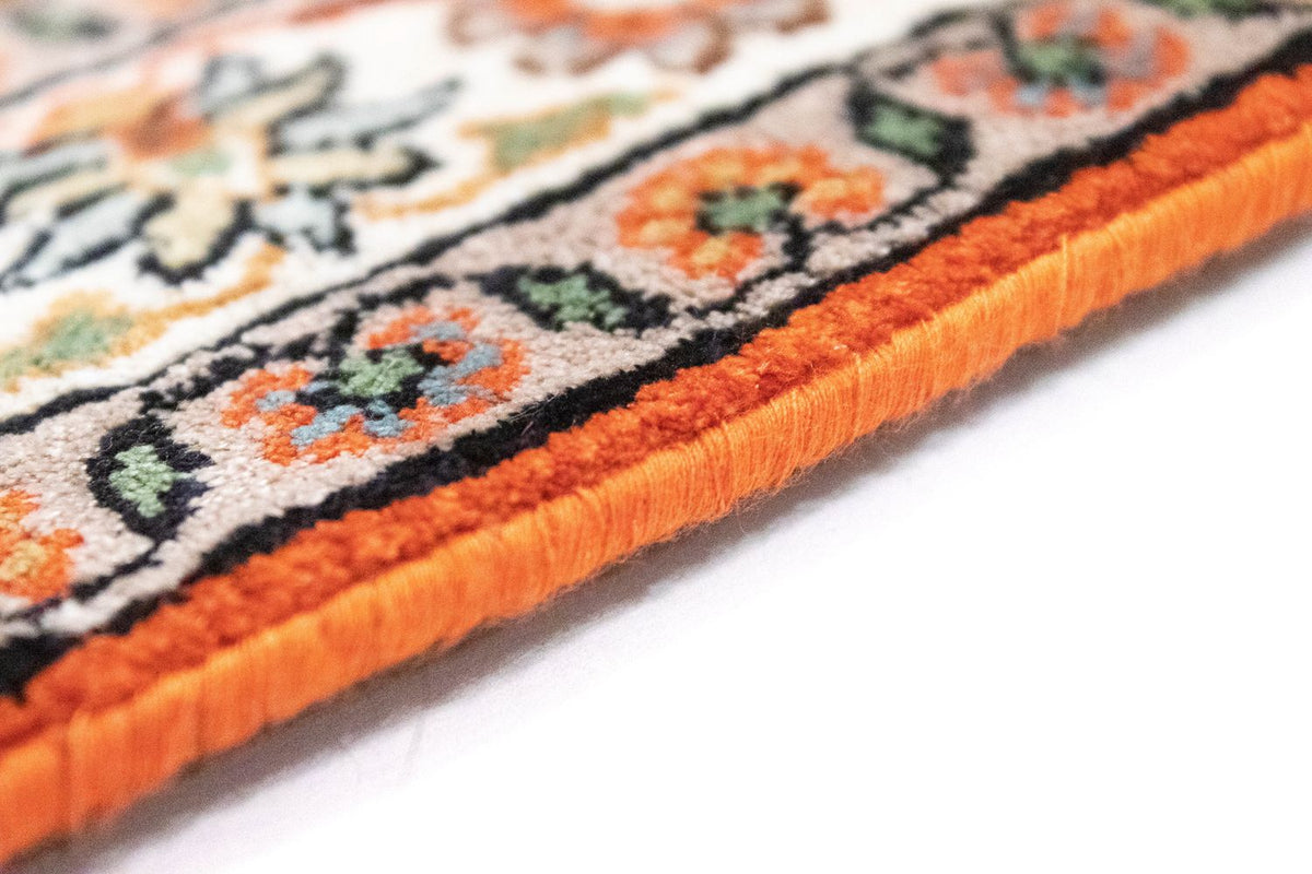 Runner Sidenmatta - Kashmir Silk - 177 x 61 cm - orange