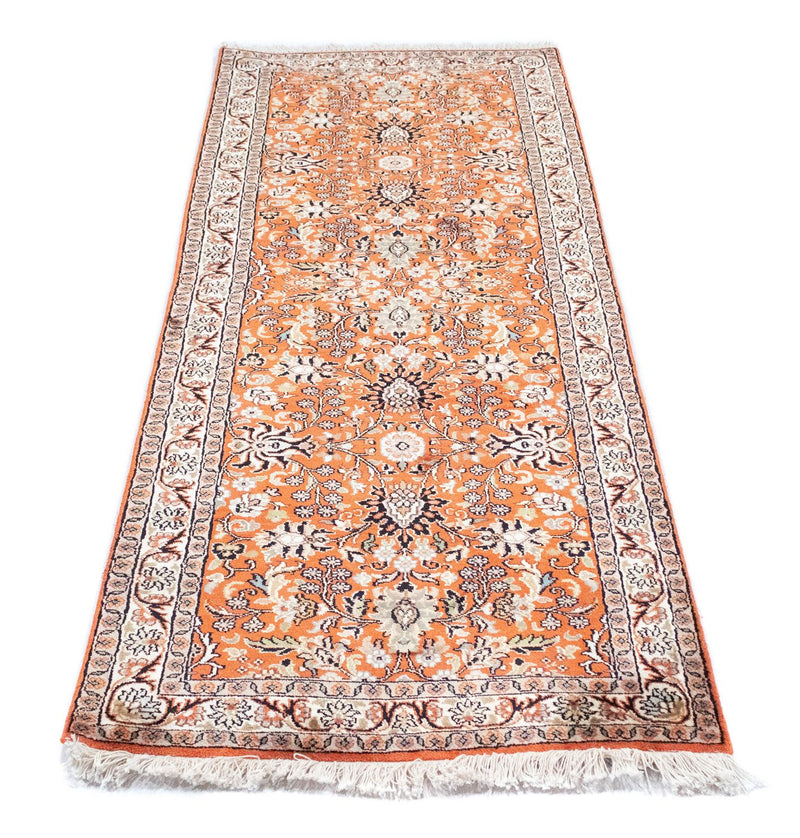 Runner Sidenmatta - Kashmir Silk - 177 x 61 cm - orange