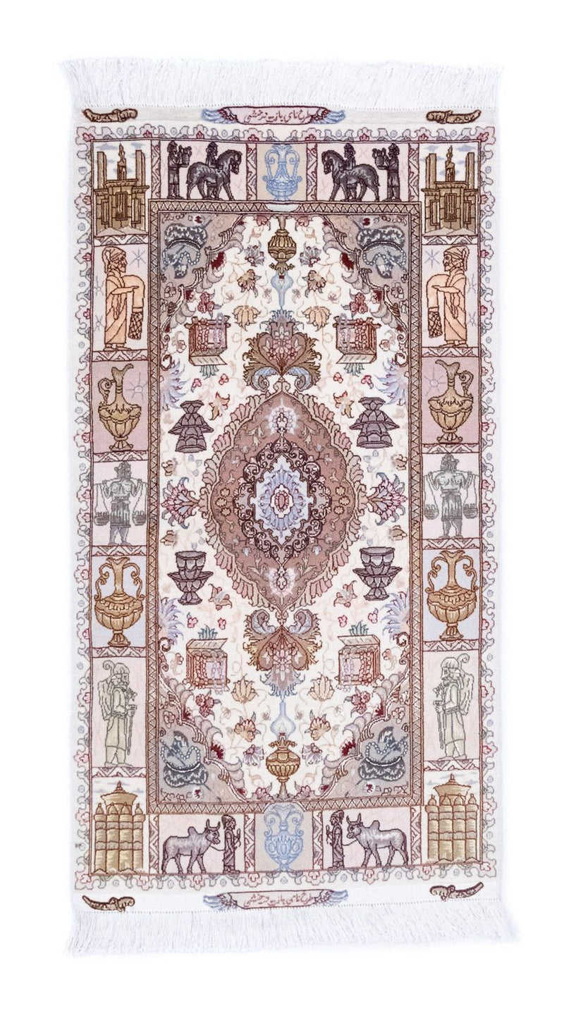 Persisk matta - Tabriz - Royal - 134 x 75 cm - beige