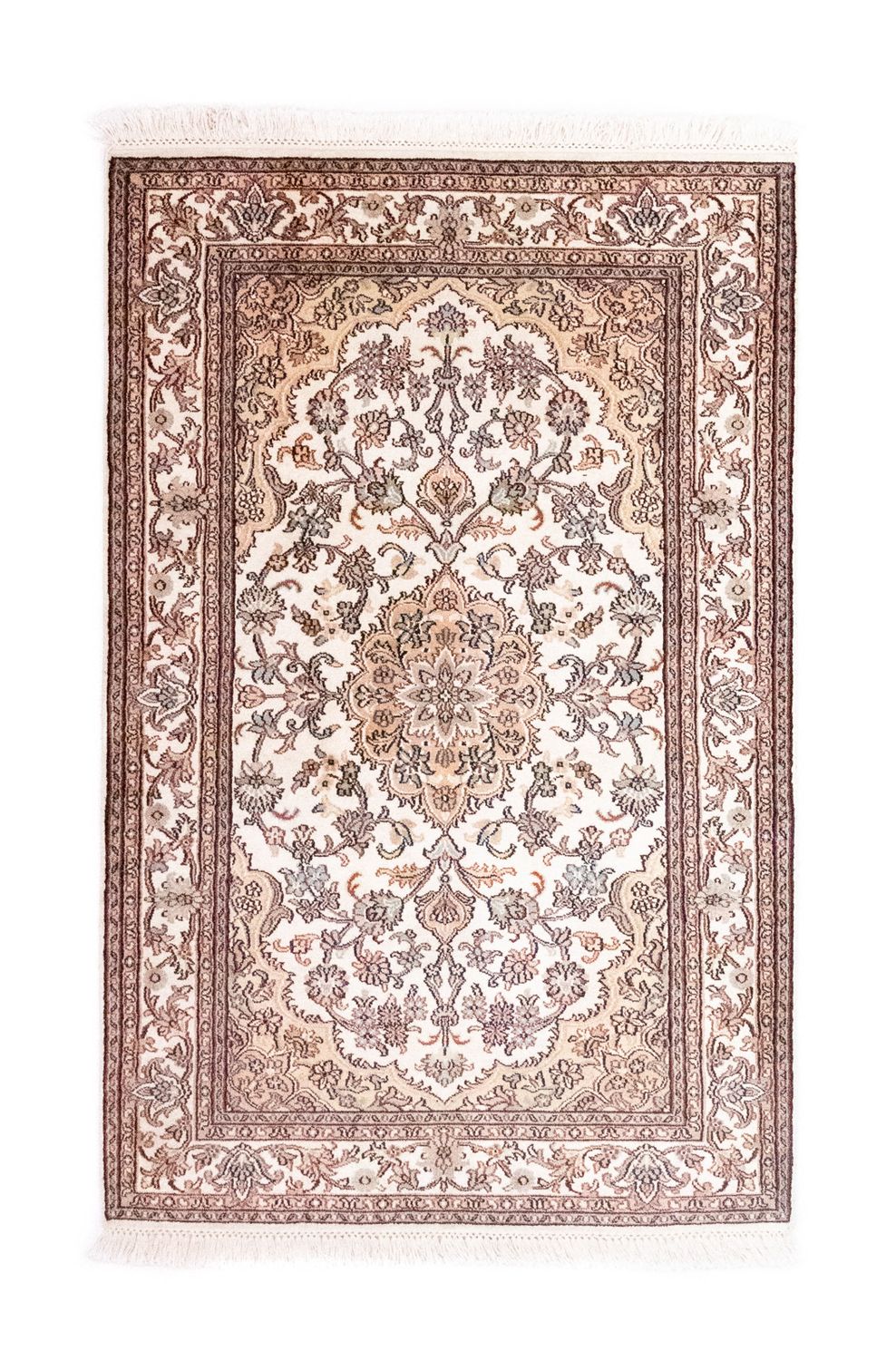 Sidenmatta - Kashmir Silk - 125 x 80 cm - beige