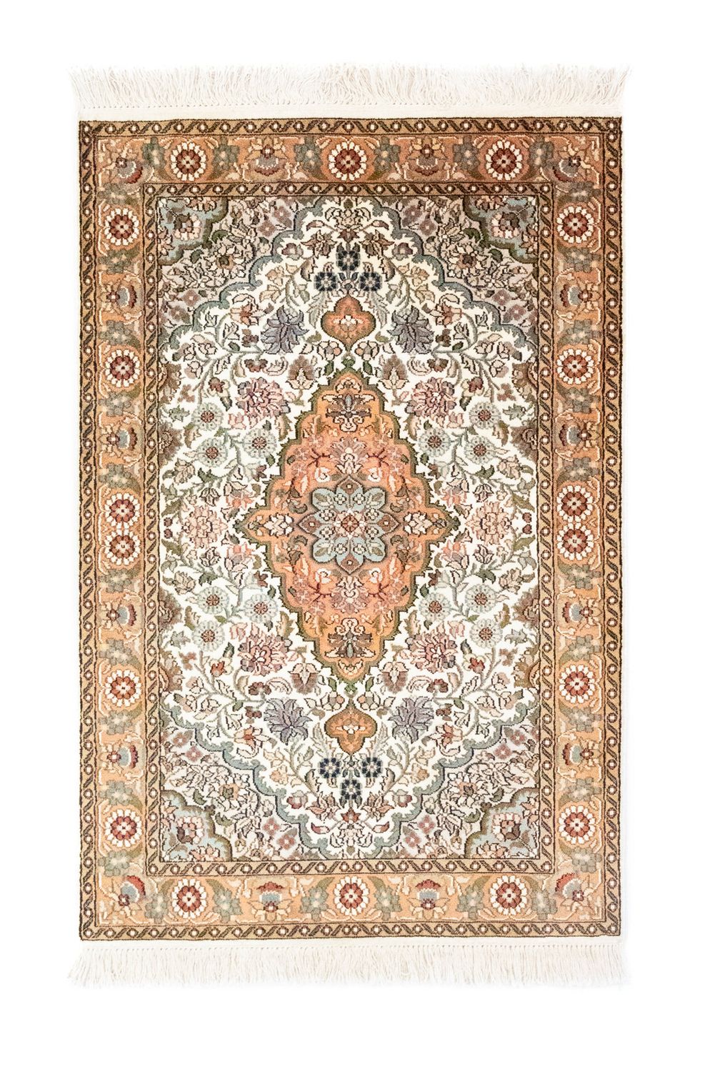 Sidenmatta - Kashmir Silk - 120 x 80 cm - beige