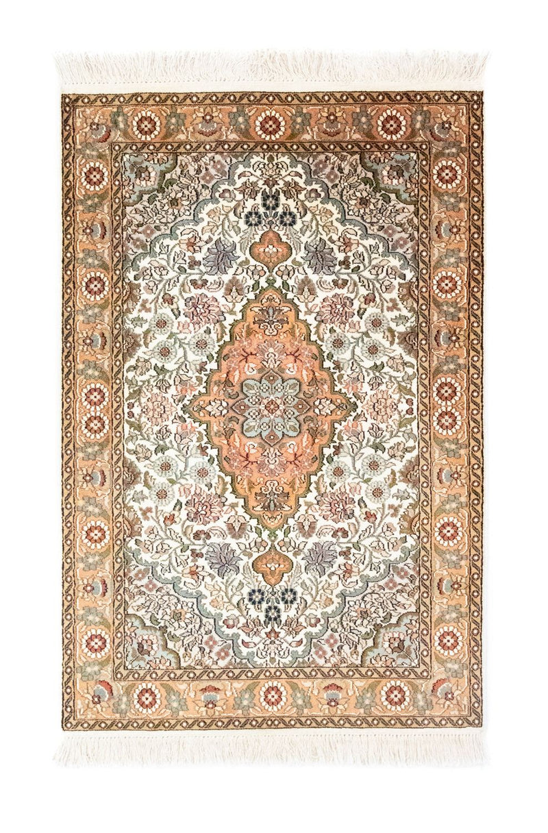 Sidenmatta - Kashmir Silk - 120 x 80 cm - beige