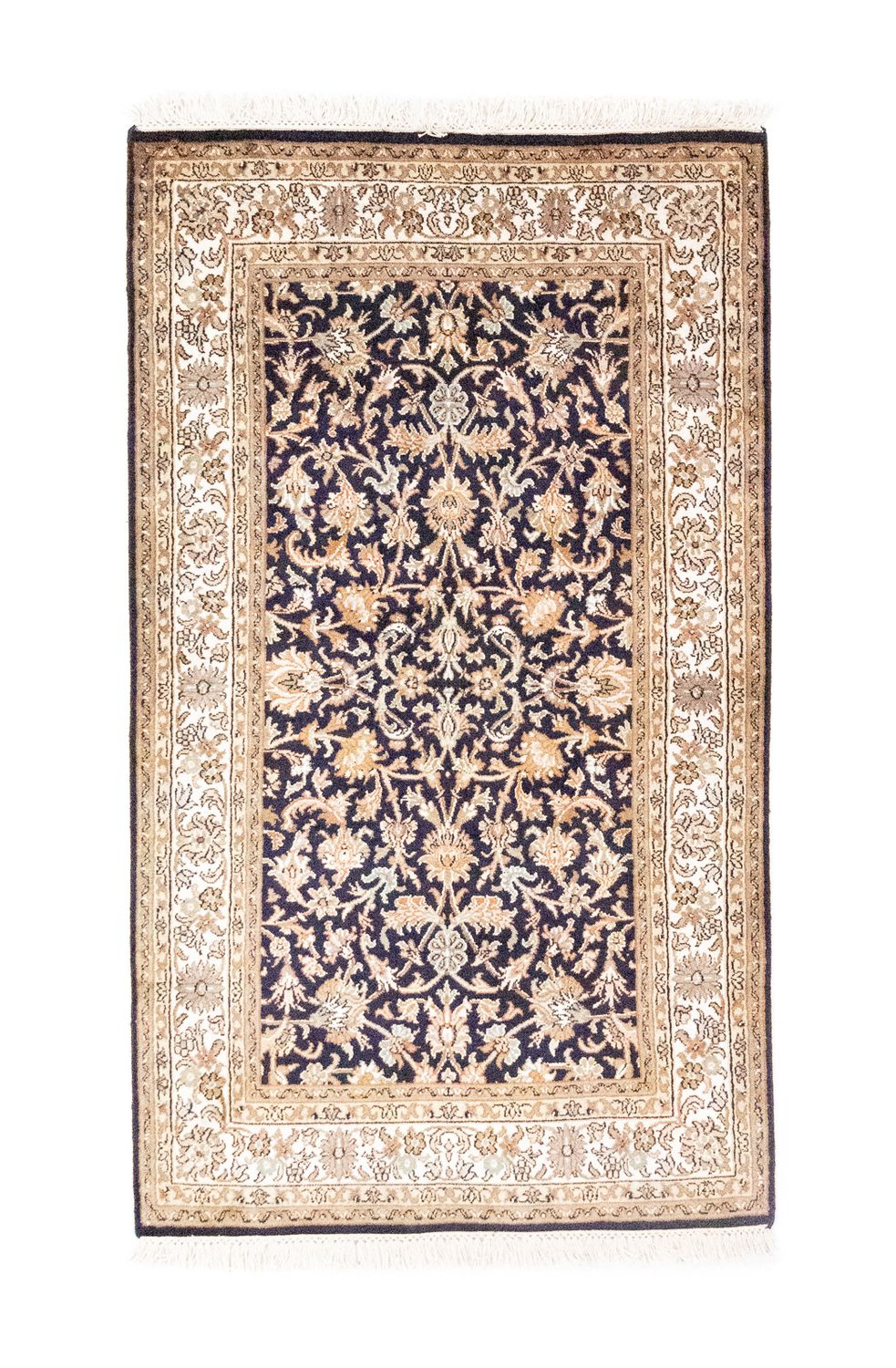 Sidenmatta - Kashmir Silk - 127 x 74 cm - blå