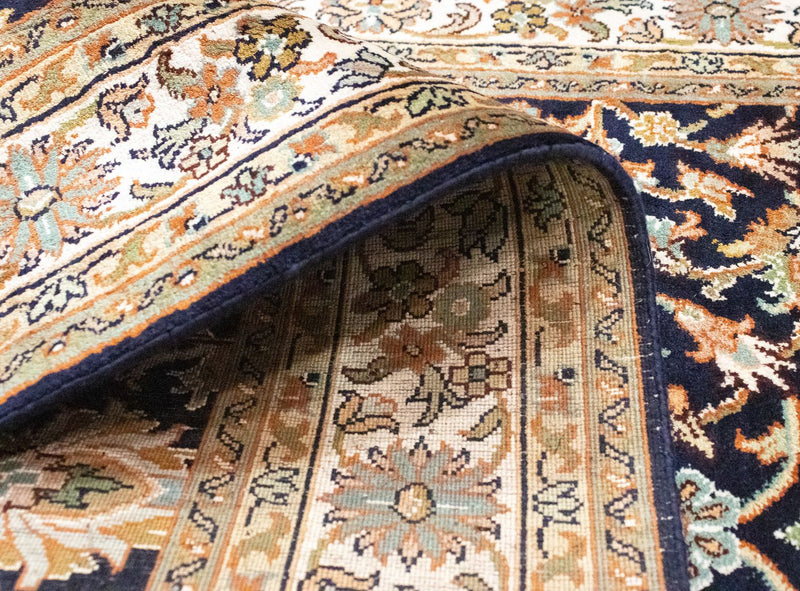 Sidenmatta - Kashmir Silk - 127 x 74 cm - blå