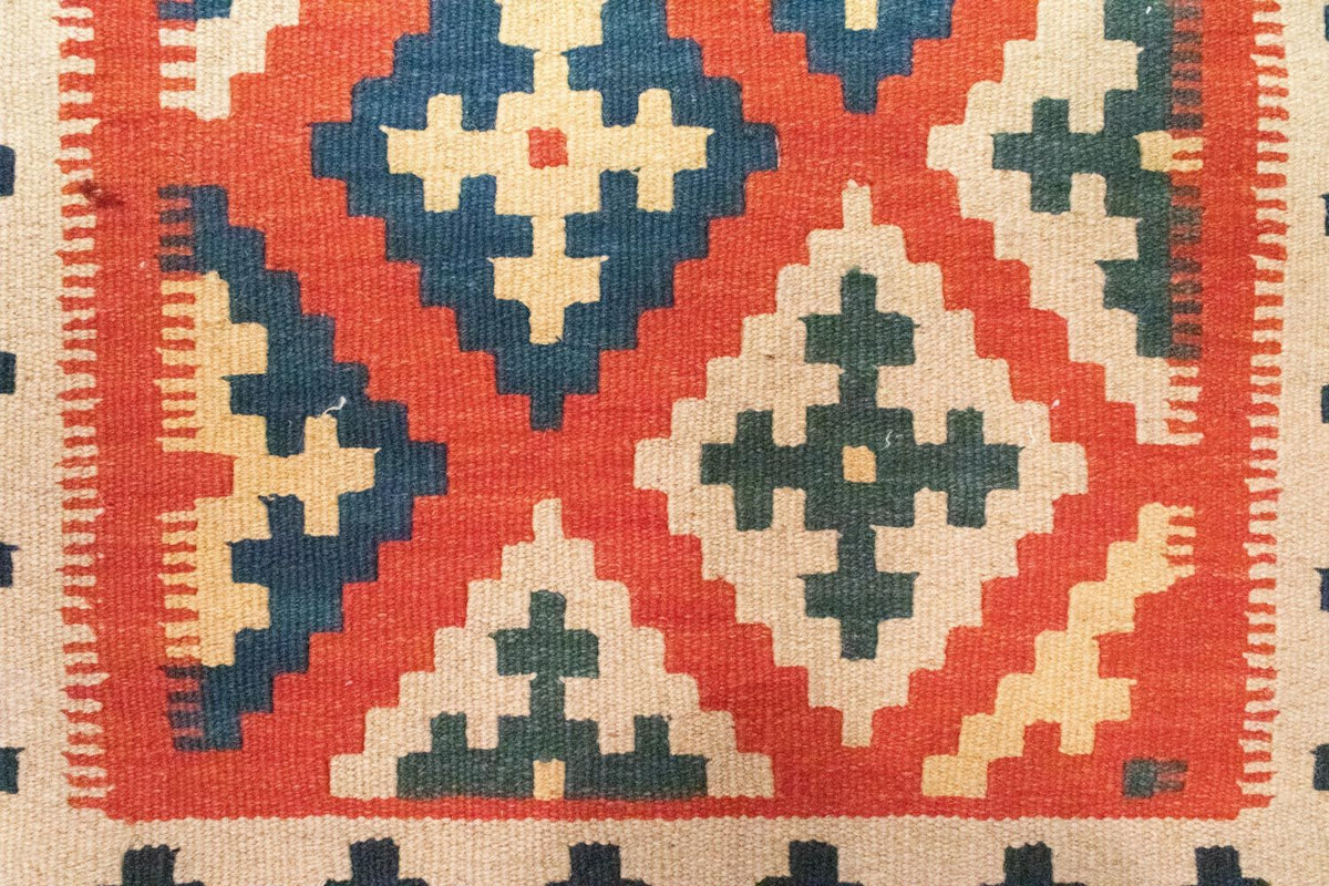 Kelim Carpet - orientalisk matta - 87 x 64 cm - orange