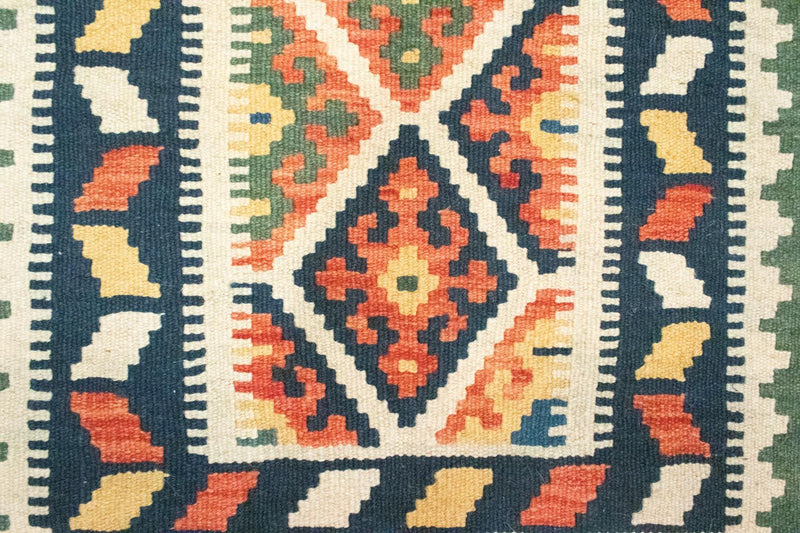 Kelim Carpet - orientalisk matta - 90 x 61 cm - blå