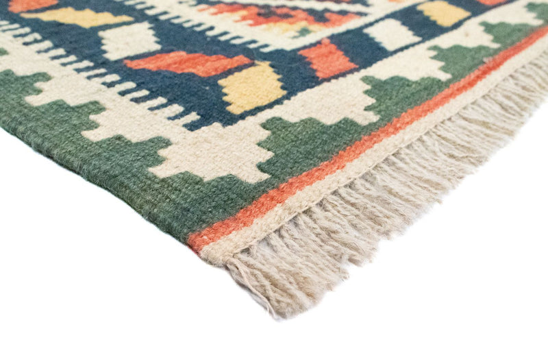 Kelim Carpet - orientalisk matta - 90 x 61 cm - blå