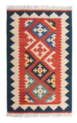 Kelim Carpet - orientalisk matta - 97 x 60 cm - orange