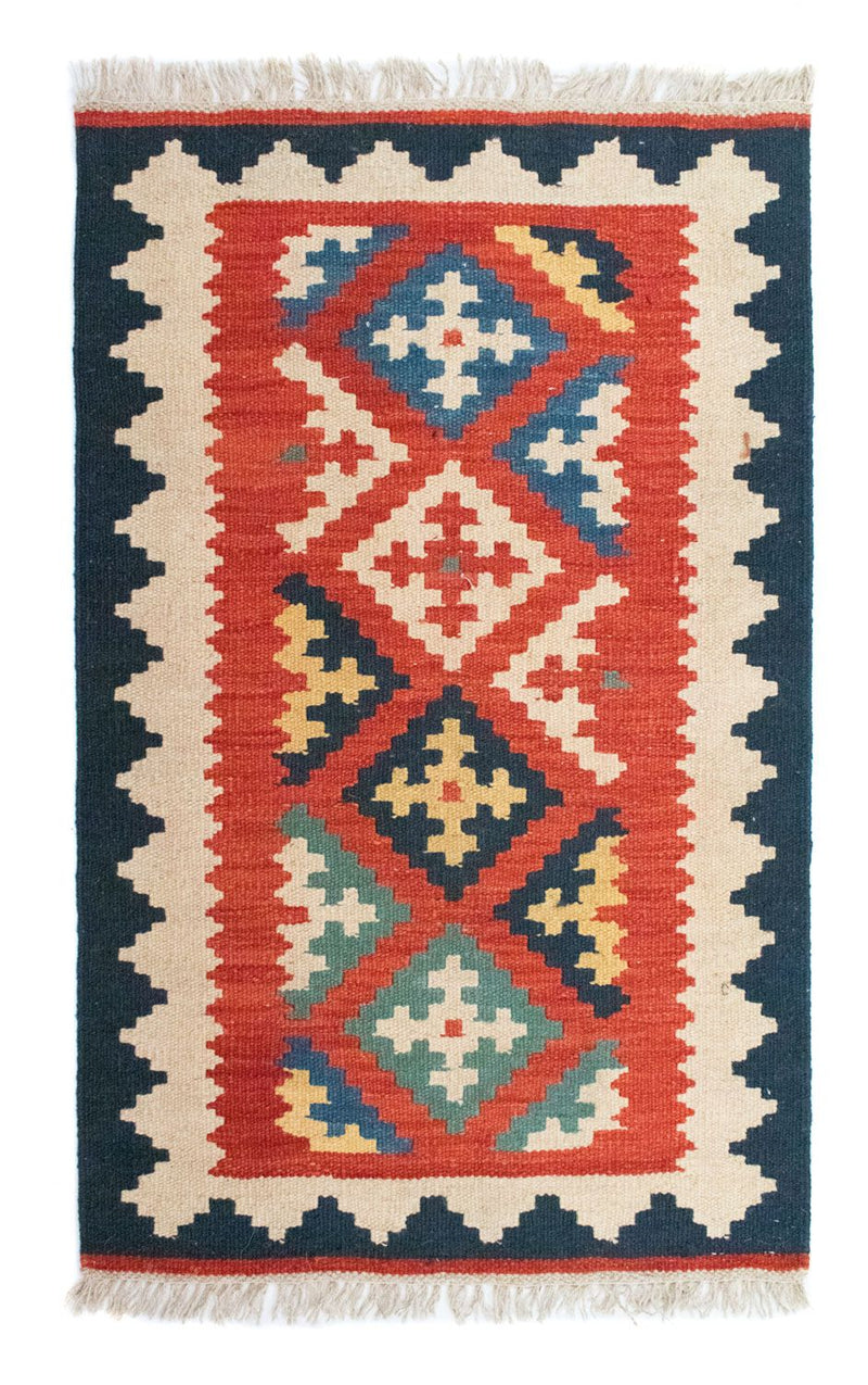Kelim Carpet - orientalisk matta - 97 x 60 cm - orange