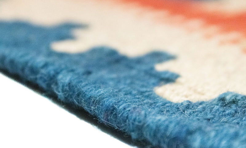 Kelim Carpet - orientalisk matta - 95 x 64 cm - orange